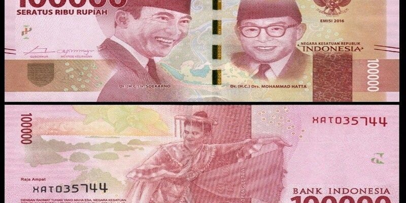 các mệnh giá tiền Indonesia 100.000Rp